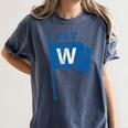 Fly The W Chicago Baseball Winning Flag Distressed Premium Tri-Blend Women's Comfort Colors T-Shirt Moss
