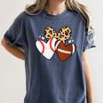 Football Baseball Heart Football Baseball Mom Women's Comfort Colors T-Shirt Moss Football Baseball Heart Football Baseball Mom Women's Comfort Colors T-Shirt Moss