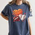 Football Basketball Baseball Heart Valentine Boys Men Kid Women's Comfort Colors T-Shirt Moss
