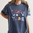 Game Day Baseball Lover Coquette Bow Girl Women Kid Mom Mama Women's Comfort Colors T-Shirt Moss Game Day Baseball Lover Coquette Bow Girl Women Kid Mom Mama Women's Comfort Colors T-Shirt Moss