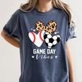 Game Day Vibes Soccer Baseball Mom Heart Women's Comfort Colors T-Shirt Moss