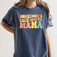 Groovy Somebody's Loud Mouth Mama Baseball Mom Mother's Day Women's Comfort Colors T-Shirt Moss Groovy Somebody's Loud Mouth Mama Baseball Mom Mother's Day Women's Comfort Colors T-Shirt Moss