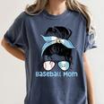 Guatemala Baseball Mom Messy Bun Women's Comfort Colors T-Shirt Moss