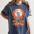 Halloween Skeleton Baseball Player Costume Men Boys Kids Women's Comfort Colors T-Shirt Moss Halloween Skeleton Baseball Player Costume Men Boys Kids Women's Comfort Colors T-Shirt Moss