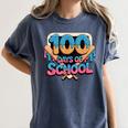 Happy 100 Days Of School Baseball Drip For Kids Teachers Women's Comfort Colors T-Shirt Moss