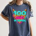 Happy 100 Days Of School Costume Baseball Drip Ice Cream Women's Comfort Colors T-Shirt Moss Happy 100 Days Of School Costume Baseball Drip Ice Cream Women's Comfort Colors T-Shirt Moss