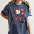 Happy 101 Days Of School Baseball Sports 100th Day Women's Comfort Colors T-Shirt Moss Happy 101 Days Of School Baseball Sports 100th Day Women's Comfort Colors T-Shirt Moss