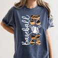 Happy Mother's Day Baseball Mom Leopard Softball Lover Women's Comfort Colors T-Shirt Moss Happy Mother's Day Baseball Mom Leopard Softball Lover Women's Comfort Colors T-Shirt Moss