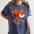 Happy Valentines Day Basketball Baseball Football Boys Women's Comfort Colors T-Shirt Moss Happy Valentines Day Basketball Baseball Football Boys Women's Comfort Colors T-Shirt Moss
