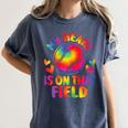 My Heart Is On That Field Cute Baseball Mom Women Women's Comfort Colors T-Shirt Moss My Heart Is On That Field Cute Baseball Mom Women Women's Comfort Colors T-Shirt Moss