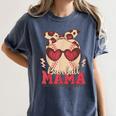 Heart Glasses Baseball Mama Baseball Mom Mother's Day Women's Comfort Colors T-Shirt Moss