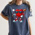 Heart Love Baseball Valentine Outfit Men Boy Women's Comfort Colors T-Shirt Moss