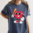 Heart Play Baseball Valentine's Day Teens Boys Girls Kids Women's Comfort Colors T-Shirt Moss Heart Play Baseball Valentine's Day Teens Boys Girls Kids Women's Comfort Colors T-Shirt Moss
