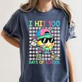 I Hit 100 Days Of School Baseball Drip 100th Day Of School Women's Comfort Colors T-Shirt Moss I Hit 100 Days Of School Baseball Drip 100th Day Of School Women's Comfort Colors T-Shirt Moss