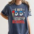 I Hit 100 Days Of School Baseball Kids Boy Teacher 100th Day Women's Comfort Colors T-Shirt Moss I Hit 100 Days Of School Baseball Kids Boy Teacher 100th Day Women's Comfort Colors T-Shirt Moss