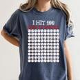 I Hit 100 Days Of School Baseball Lover Teacher Student Women's Comfort Colors T-Shirt Moss I Hit 100 Days Of School Baseball Lover Teacher Student Women's Comfort Colors T-Shirt Moss