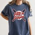 Hits 'n Giggles Baseball Player Women Baseball Mom Mother Women's Comfort Colors T-Shirt Moss