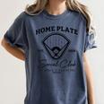 Home Plate Social Club Baseball Mom Women's Comfort Colors T-Shirt Moss