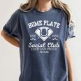 Home Plate Social Club Baseball Moms Group Tee Women's Comfort Colors T-Shirt Moss