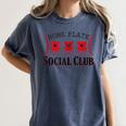 Home Plate Social Club Softball Season Baseball Mom Women's Comfort Colors T-Shirt Moss Home Plate Social Club Softball Season Baseball Mom Women's Comfort Colors T-Shirt Moss