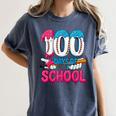 HUGvyn 100 Days Of School Baseball Ice Cream Teacher Student Women's Comfort Colors T-Shirt Moss