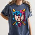 HUGvyn 7th Birthday Baseball Ice Cream Drip Number 7 Kid Boy Women's Comfort Colors T-Shirt Moss
