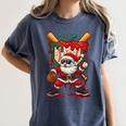 HUGvyn Santa Playing Baseball Ice Cream Drip Christmas Boys Women's Comfort Colors T-Shirt Moss HUGvyn Santa Playing Baseball Ice Cream Drip Christmas Boys Women's Comfort Colors T-Shirt Moss