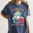 HUGvyn I Survived 100 Days Of School Baseball 6 7 Ice Cream Women's Comfort Colors T-Shirt Moss