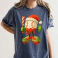 Ice Cream Drip Baseball Christmas Baseball Drip Candy Cane Women's Comfort Colors T-Shirt Moss Ice Cream Drip Baseball Christmas Baseball Drip Candy Cane Women's Comfort Colors T-Shirt Moss