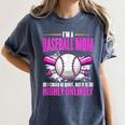 I'm A Baseball Mom Baseball Pitcher Catcher Baseball Player Women's Comfort Colors T-Shirt Moss