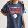 I'm Not Yelling This Is My Normal Baseball Mom Voice Women's Comfort Colors T-Shirt Moss