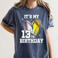 It's My 13th Birthday Baseball Softball Heart 13 Year Old Women's Comfort Colors T-Shirt Moss