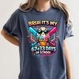 It's My 6733 Days Of School Baseball Ice Cream Dripping Women's Comfort Colors T-Shirt Moss