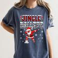 Jingle Ballers Plaid Santa Dabbing Baseball Christmas Women's Comfort Colors T-Shirt Moss Jingle Ballers Plaid Santa Dabbing Baseball Christmas Women's Comfort Colors T-Shirt Moss