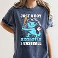 Just A Boy Who Loves Axolotls & Baseball Women's Comfort Colors T-Shirt Moss Just A Boy Who Loves Axolotls & Baseball Women's Comfort Colors T-Shirt Moss