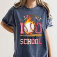 I Just Hit 100 Days Of School Baseball Lovers Fans Boys Kids Women's Comfort Colors T-Shirt Moss