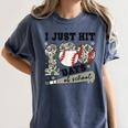 I Just Hit 100 Days Of School Camo Baseball 100 Days Smarter Women's Comfort Colors T-Shirt Moss