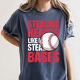 Kids Stealing Hearts Like I Steal Bases Cute Baseball Boys Women's Comfort Colors T-Shirt Moss Kids Stealing Hearts Like I Steal Bases Cute Baseball Boys Women's Comfort Colors T-Shirt Moss