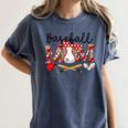 Leopard Baseball Mom Game Day Vibes Mother's Day Women's Comfort Colors T-Shirt Moss Leopard Baseball Mom Game Day Vibes Mother's Day Women's Comfort Colors T-Shirt Moss