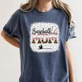 Leopard Baseball Mom Mama Mommy Bleached Women's Comfort Colors T-Shirt Moss Leopard Baseball Mom Mama Mommy Bleached Women's Comfort Colors T-Shirt Moss