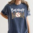 Leopard Baseball Mom Baseball Mama Retro Cute Mother's Day Premium Women's Comfort Colors T-Shirt Moss Leopard Baseball Mom Baseball Mama Retro Cute Mother's Day Premium Women's Comfort Colors T-Shirt Moss