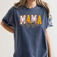 Leopard Baseball Softball Mama Bow Softball Baseball Mom Women's Comfort Colors T-Shirt Moss Leopard Baseball Softball Mama Bow Softball Baseball Mom Women's Comfort Colors T-Shirt Moss