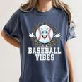 Leopard Baseball Vibes Game Day Softball Life Mom Women's Comfort Colors T-Shirt Moss Leopard Baseball Vibes Game Day Softball Life Mom Women's Comfort Colors T-Shirt Moss