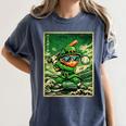 Leprechaun Playing Baseball Japanese Art St Patricks Day Women's Comfort Colors T-Shirt Moss Leprechaun Playing Baseball Japanese Art St Patricks Day Women's Comfort Colors T-Shirt Moss