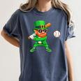 Leprechaun Playing Baseball St Patricks Day Sport Boys Women's Comfort Colors T-Shirt Moss