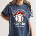 Most Likely To Play Baseball With Santa Christmas Xmas Women's Comfort Colors T-Shirt Moss Most Likely To Play Baseball With Santa Christmas Xmas Women's Comfort Colors T-Shirt Moss
