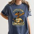 Littleton Longnecks Retro Minor League Baseball Women's Comfort Colors T-Shirt Moss Littleton Longnecks Retro Minor League Baseball Women's Comfort Colors T-Shirt Moss