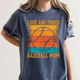 Loud And Proud Baseball Mom Vibrant Colorful Stripe Women's Comfort Colors T-Shirt Moss