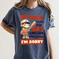 Loves Bat And His Momma Baseball Mom Women's Comfort Colors T-Shirt Moss Loves Bat And His Momma Baseball Mom Women's Comfort Colors T-Shirt Moss