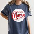 Mama Baseball Mom Women's Comfort Colors T-Shirt Moss
